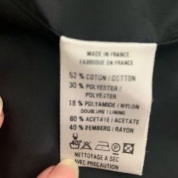 Paule Ka jacket black laser cut magnetic closure lightweight size 6 - Picture 8 of 8